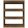 vidaXL Bokhylle/romdeler brun eik 80x30x103 cm konstruert tre