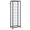 vidaXL Vinstativ for 27 flasker svart 34x18x100 cm smijern