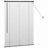 vidaXL Venetianspersienner med gardiner Svart 130 x 85 cm Aluminium