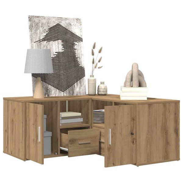 vidaXL Hj&oslash;rneskap artisan eik 160x40x45 cm sponplate