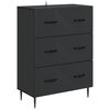 vidaXL Skuffeskap Svart 66 x 34,5 x 89,5 cm Konstruert tre