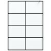 vidaXL Dusjvegg svart 140x195 cm frostet ESG-glass