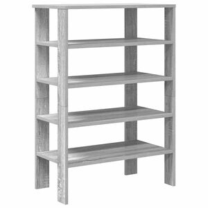 vidaXL Skohylle gr&aring; sonoma 61x32x87,5 cm konstruert tre