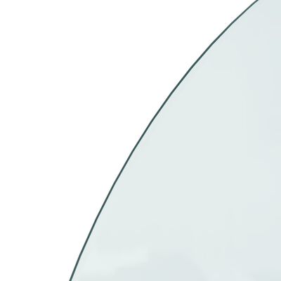 vidaXL Peis glassplate halvrund 1000x500 mm