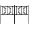 vidaXL Utskiftbar sengegavl i metall svart 140 cm