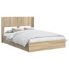 vidaXL Sengramme med oppbevaring og hodegavl Sonoma eik 160 x 200 cm