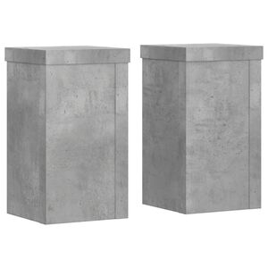 vidaXL Plantestativer 2 stk betonggr&aring; 10x10x18 cm konstruert tre