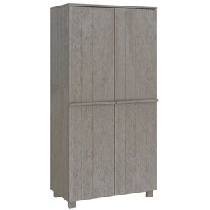 vidaXL Garderobe HAMAR lysegr&aring; 89x50x180 cm heltre furu