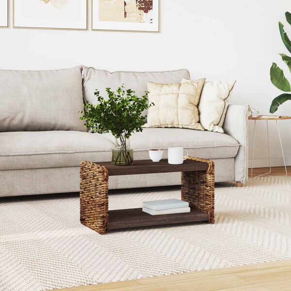 vidaXL Sidetabell Naturlig 44.5 x 45 x 45 cm Massiv Mahogni Tre