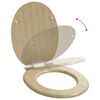 vidaXL Myk-lukking toalettsete Lys bambusfarge 44 x 38 cm MDF-plater