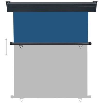 vidaXL Sidemarkise for balkong 140x250 cm blå
