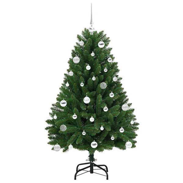 vidaXL Kunstig juletre med 150 LED grønn 150 cm PVC og metall
