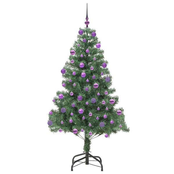 vidaXL Juletre med 300 LED med stativ gr&oslash;nn 180 cm PVC
