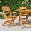 vidaXL Klappstoler 2 stk 55x61x90 cm heltre teak