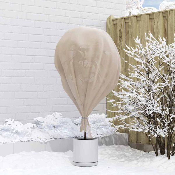 vidaXL Frostbeskyttelse Plante Fleece Beige 20 x 3,2 m Uvevd Stoff
