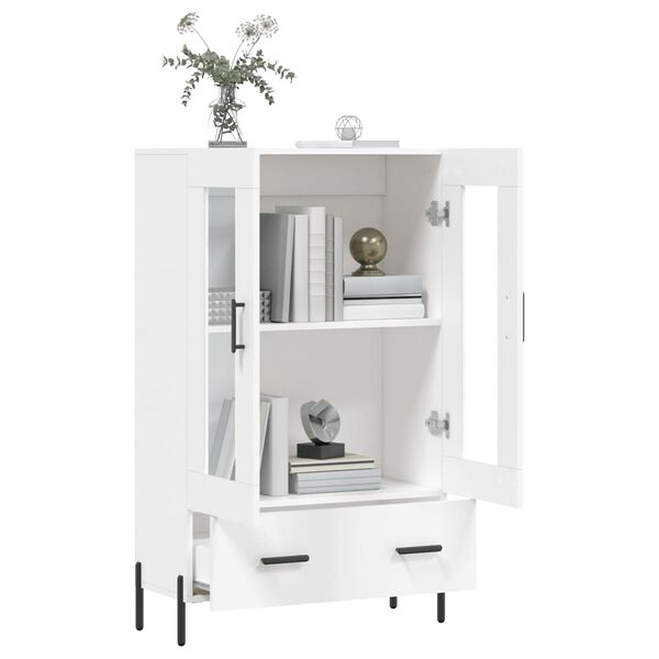 vidaXL Highboard hvit 69,5x31x115 cm konstruert tre