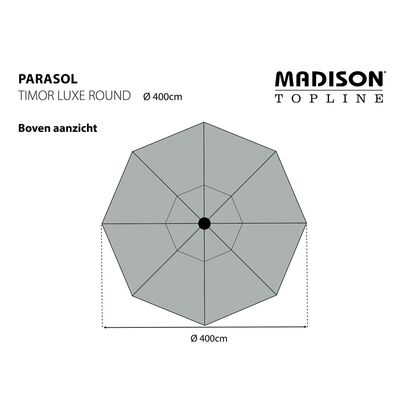 Madison Parasoll Timor Luxe 400 cm grå PAC8P014