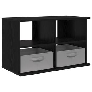 vidaXL TV-stativ med skuff Svart Eik 79 x 40 x 48 cm