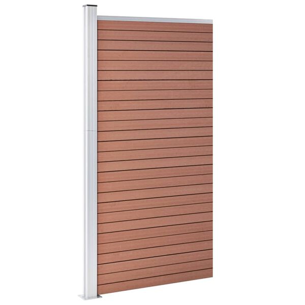 vidaXL Gjerdepanel WPC 95x186 cm brun