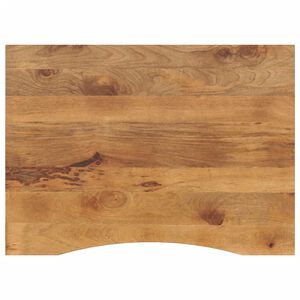 vidaXL Skrivebordsplate med kurve 100x80x2,5 cm heltre grovt mangotre