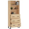 vidaXL Highboard sonoma eik 69,5x34x180 cm konstruert tre