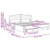 vidaXL Sengestamme med skuff Sonoma eik 180 x 200 cm Konstruert tre