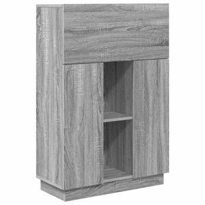 vidaXL Skrivebord Gr&aring; Sonoma Konstruert tre 71.5 x 31.5 x 106.5 cm