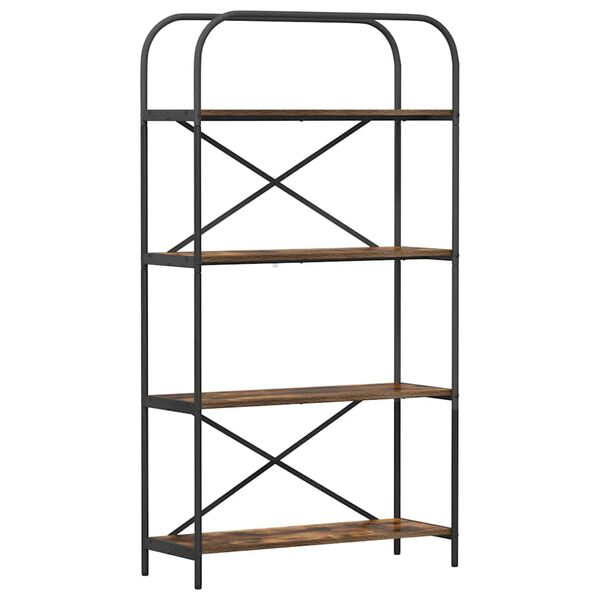 vidaXL Bokhylle R&oslash;kt eik 80 x 30 x 146 cm Konstruert tre