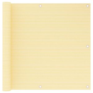 vidaXL Balkongskjerm beige 90x500 cm HDPE