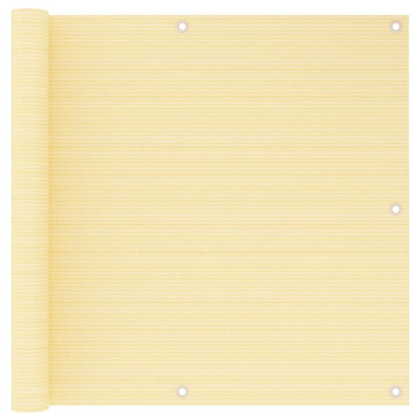 vidaXL Balkongskjerm beige 90x500 cm HDPE