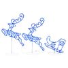 vidaXL Julereinsdyr og slede i akryl 260x21x87 cm bl&aring;