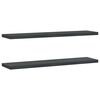 vidaXL Vegghyller 2 stk 100x23,5 cm svart rustfritt st&aring;l