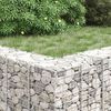 idaXL Gabion høybed 3 stk 30x30x100 cm jern