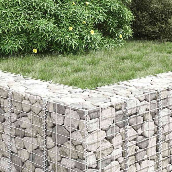 idaXL Gabion høybed 3 stk 30x30x100 cm jern