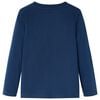 T-skjorte for barn med lange ermer marinebl&aring; 92