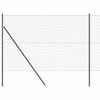 vidaXL Grunnfest Sveiset Tr&aring;dgjerde 25 x 1,6 m (B x H) PVC-belagt st&aring;l