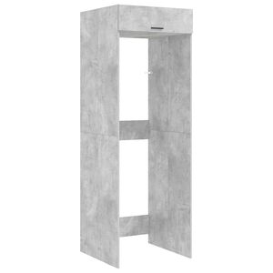 vidaXL Vaskemaskin skap Betonggr&aring; 67,5 x 68 x 200 cm Konstruert tre