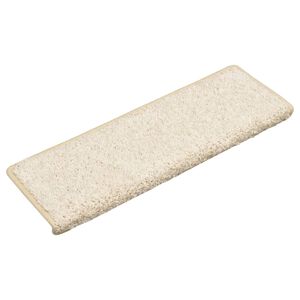 vidaXL Trappematter 15 stk 65x21x4 cm hvite rektangul&aelig;re kanter