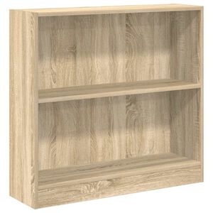 vidaXL Bokhylle sonoma eik 80x24x75 cm konstruert tre