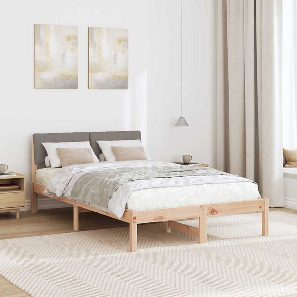 vidaXL Sengestamme Brun og taupe 120 x 190 cm Heltre furu