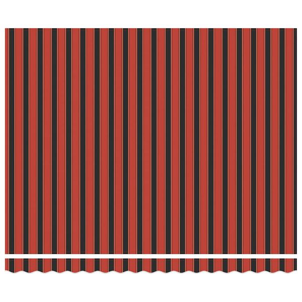 vidaXL Uttrekkbar markise oransje og brun 4x3 m stoff og aluminium