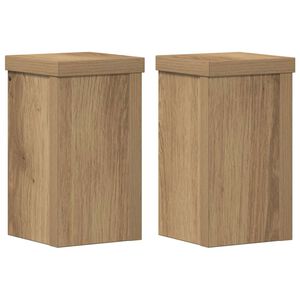 vidaXL Plantestativer 2 stk artisan eik 10x10x18 cm konstruert tre