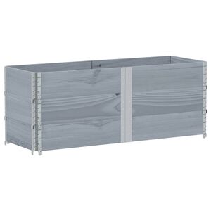 vidaXL Hageplantekasse gr&aring; 150x50 cm heltre furu