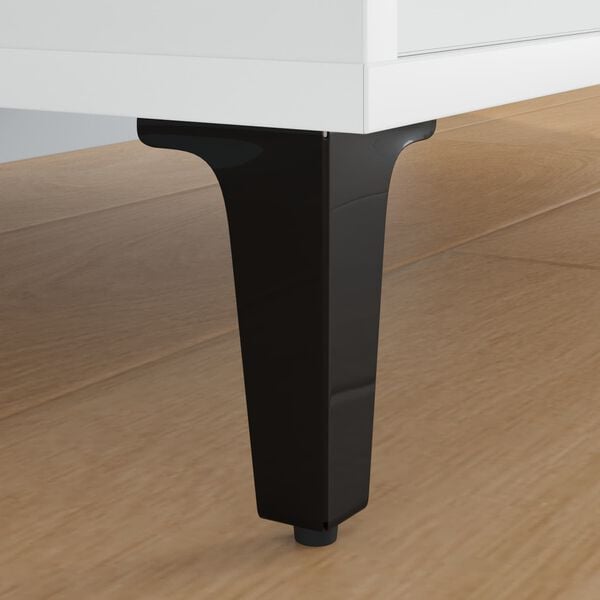 vidaXL M&oslash;belf&oslash;tter 2 pcs Svart 5,5 x 5,5 x 10 cm Jern