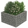 vidaXL Gabion h&oslash;ybed galvanisert st&aring;l 90x90x50 cm