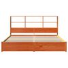 vidaXL Bokhylle Seng Ramm Vokset Brun 180 x 200 cm Massiv furu