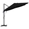vidaXL Kipp Roma Parasol Svart og svart 352 x 251 x 260 cm