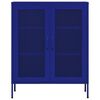 vidaXL Oppbevaringsskap marineblå 80x35x101,5 cm stål