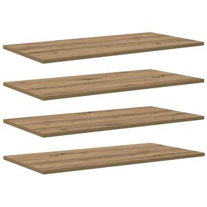 vidaXL Bokhyllebrett 3 niv&aring;er 4 stk. 80 x 40 x 1,5 cm Konstruert tre