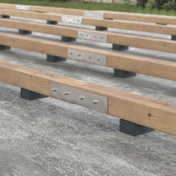 vidaXL Gummigranulat uteplasspad Svart 6 x 9 x 1 cm Gummi